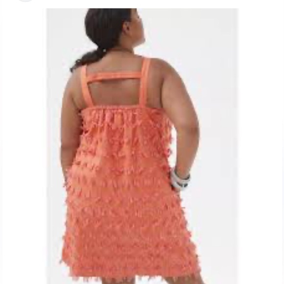 Anthropologie Textured Shift Dress Boho Open Back Cover Up Beach Embroidered - Picture 3 of 9